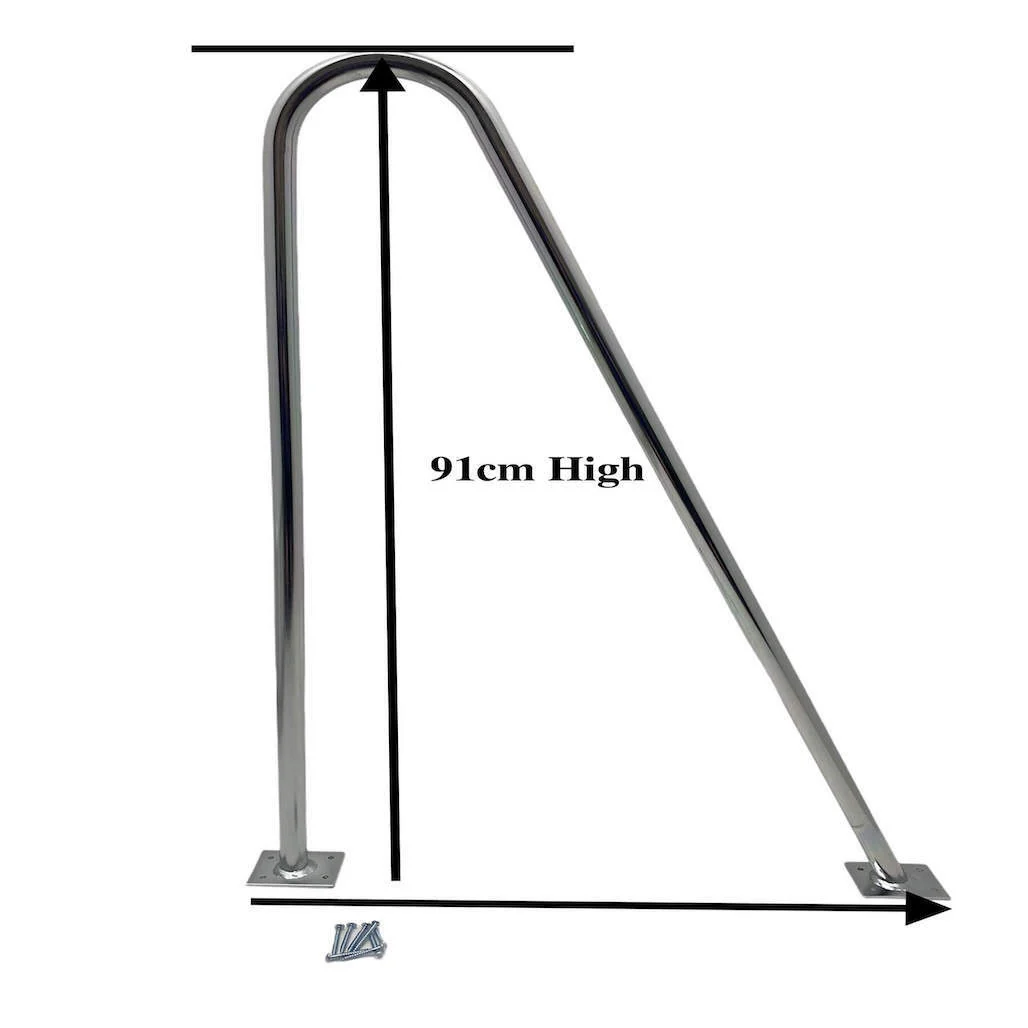 Metal Grab Rail in Silver – Safety Handrail for Stairs & Loft Hatch - Image 9